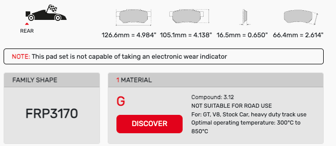 Ferodo FRP3170 Brake Pads (Rear)