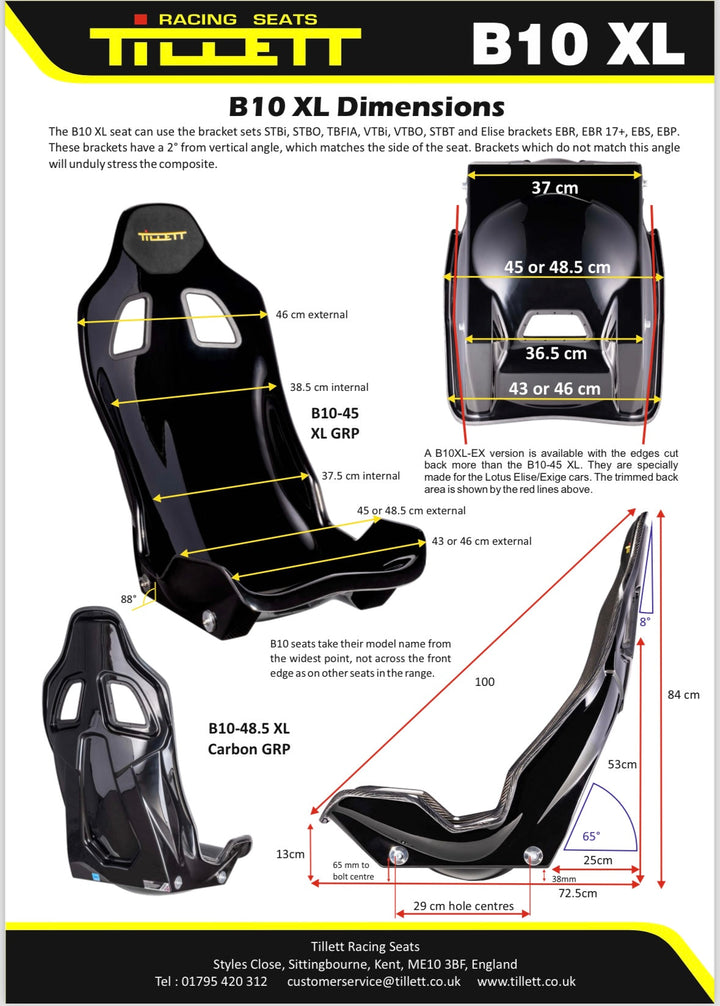 Tillett B10 Seats - Slight Seconds/Factory Seconds