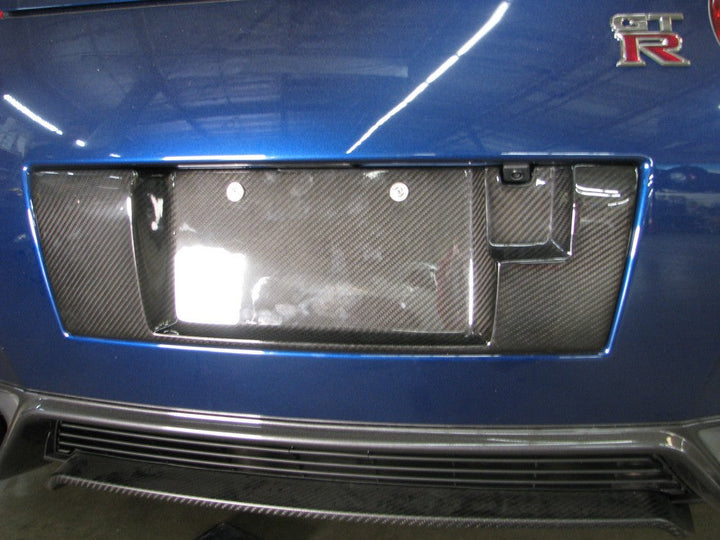Carbon Fiber Nissan GTR R35 License Plate Backing 2012-2016