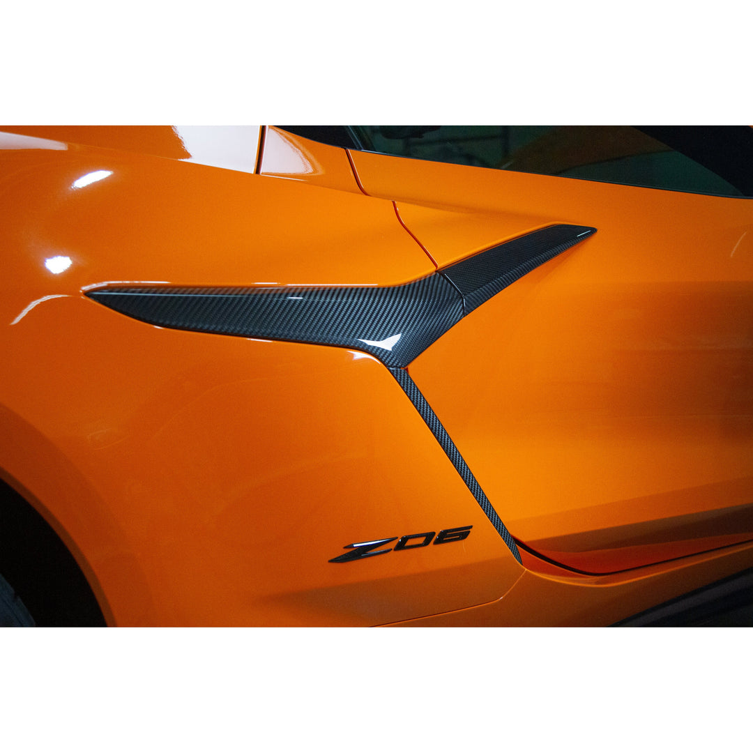Carbon Fiber Chevrolet Corvette C8 Z06 Door and Quarter Panel Trims Package 2024 - Current