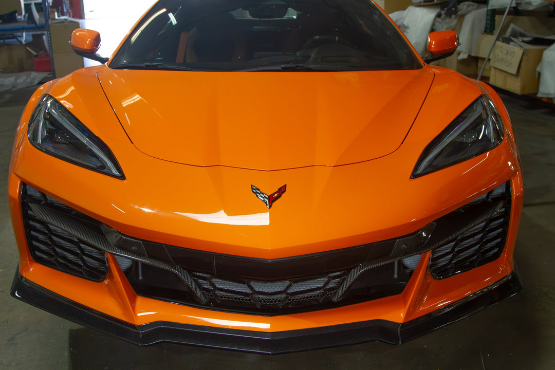 Carbon Fiber Chevrolet Corvette C8 Z06 Front Bumper Grill Inserts 2024 - Current