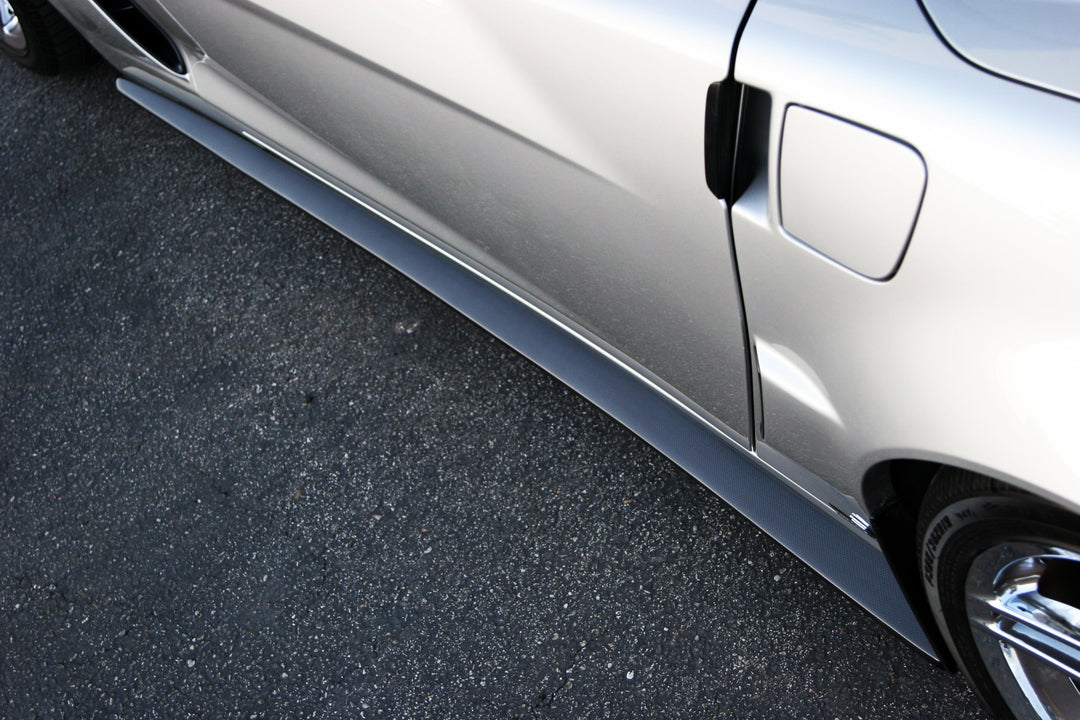 Carbon Fiber Chevrolet Corvette C6 Z06 Side Rocker Extensions/ Side Skirt 2006-2013 (Fits Z06 and Grand Sport)