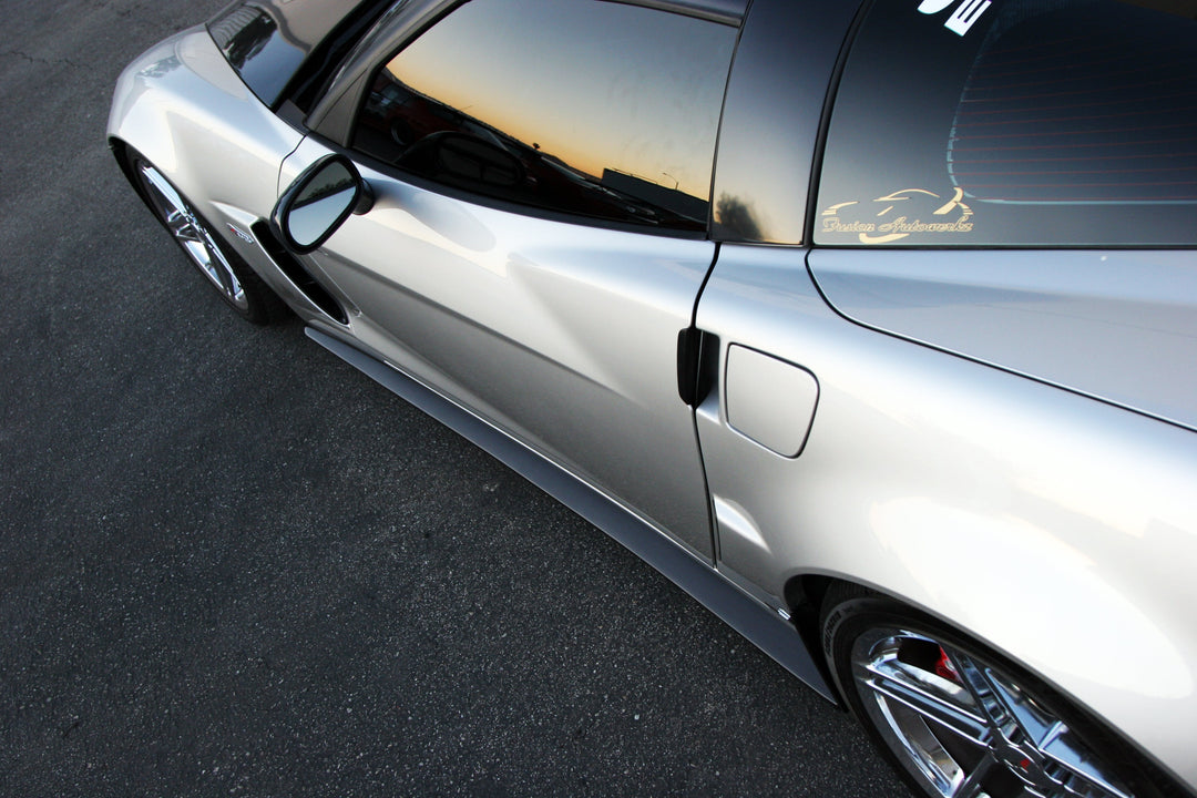 Carbon Fiber Chevrolet Corvette C6 Z06 Side Rocker Extensions/ Side Skirt 2006-2013 (Fits Z06 and Grand Sport)