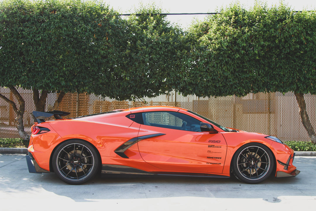 Carbon Fiber Chevrolet Corvette C8 Side Rocker Extensions/ Side Skirt 2020-UP