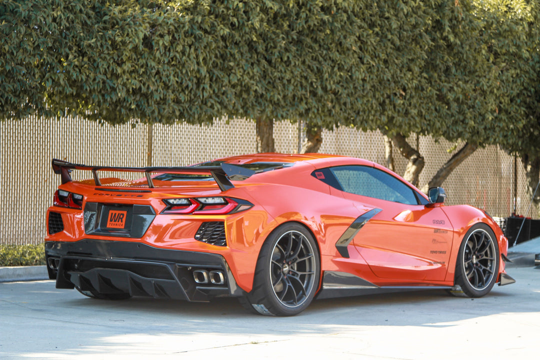 Carbon Fiber Chevrolet Corvette C8 Side Rocker Extensions/ Side Skirt 2020-UP