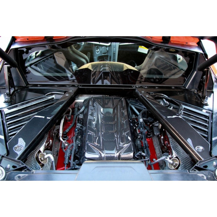 Carbon Fiber Chevrolet Corvette C8 Engine Plenum Cover, Appearance Panels, and Package 2020-2023