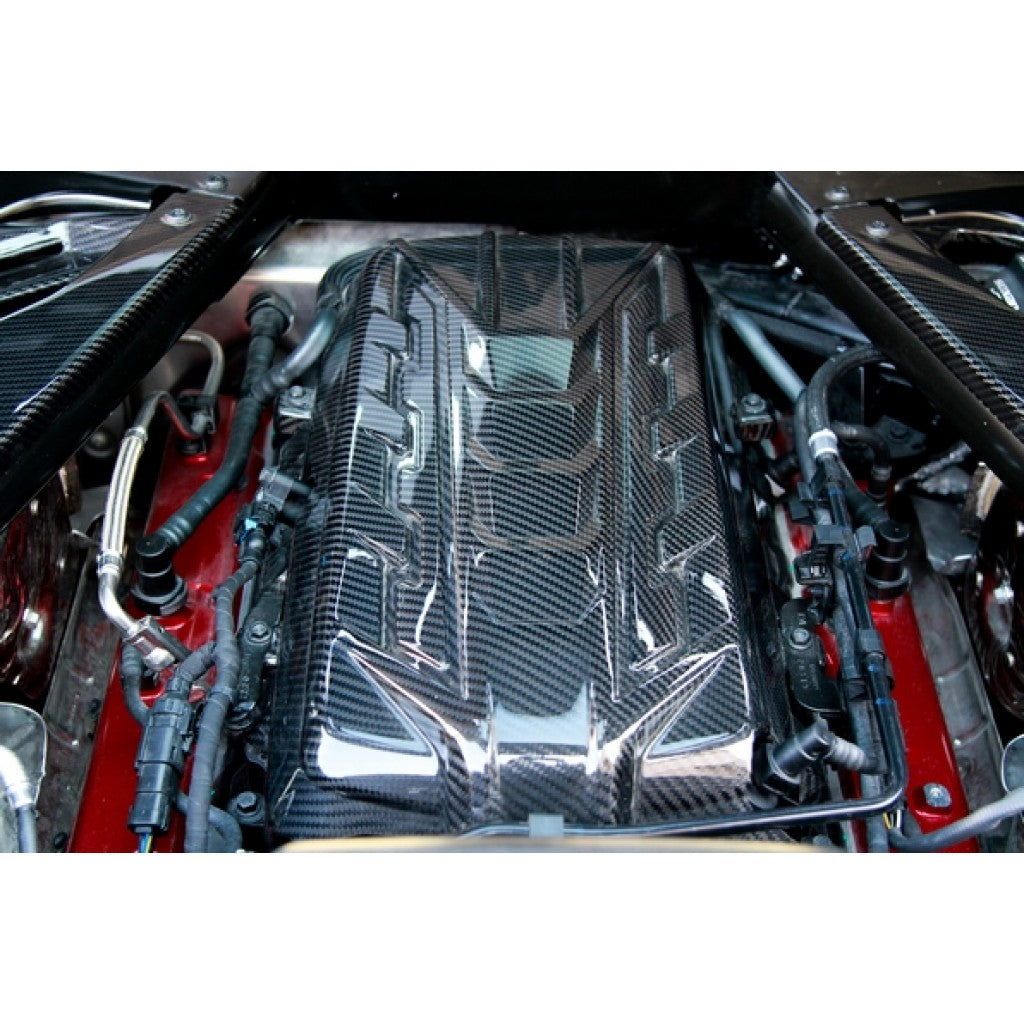 Carbon Fiber Chevrolet Corvette C8 Engine Plenum Cover, Appearance Panels, and Package 2020-2023