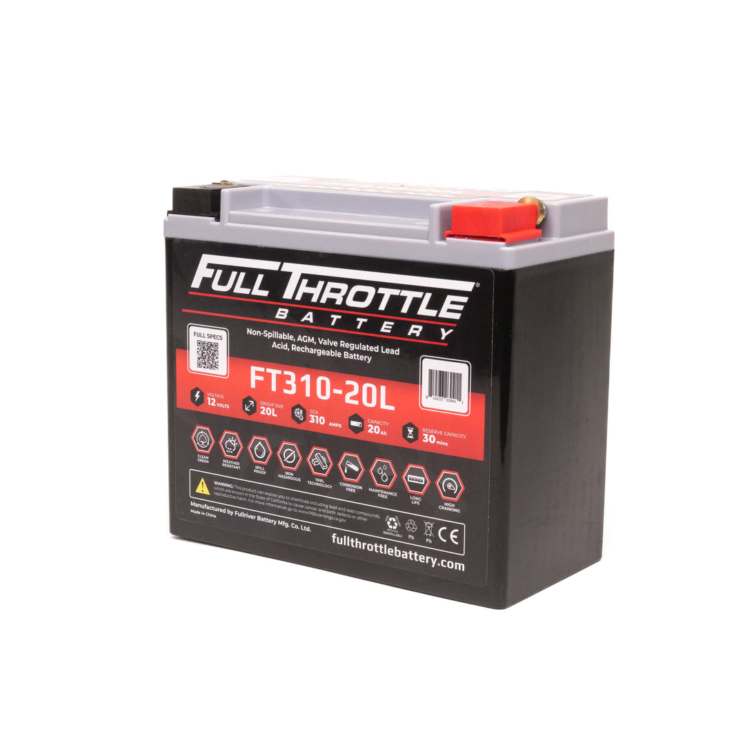 side profile Full Throttle FT310-20L AGM battery 