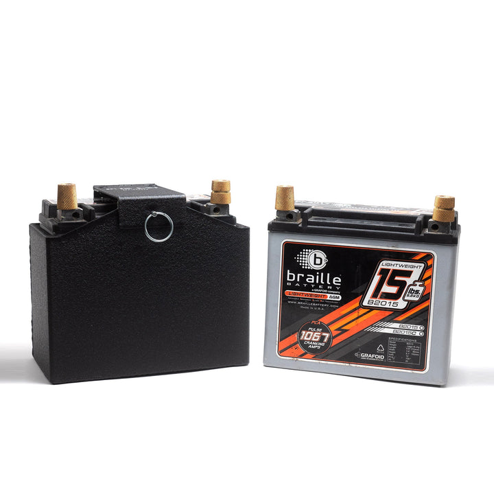 MeLe 20Ah battery mount with Braille B2015 AGM battery.