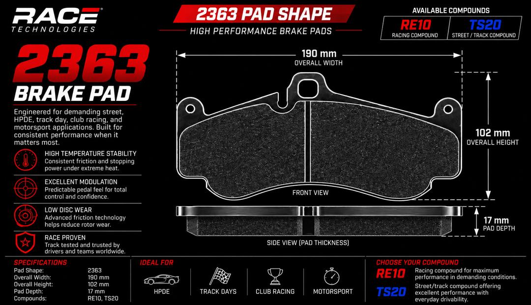 Race Technologies RE10 Brake Pad 2363.18.RE10