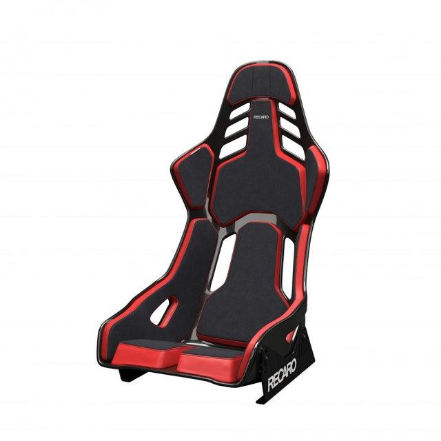 Recaro Podium CFK - Medium Left Hand Seat - Black Alcantara Red Leather - Attacking the Clock Racing