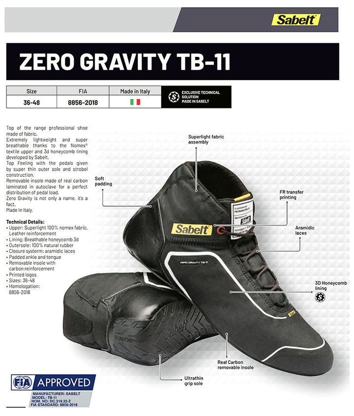Sabelt TB-11 Zero Gravity Race Shoe