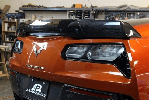 APR Performance Carbon Fiber Rear Spoiler Track Pack W/ APR Wickerbill Corvette C7 - Attacking the Clock Racing
