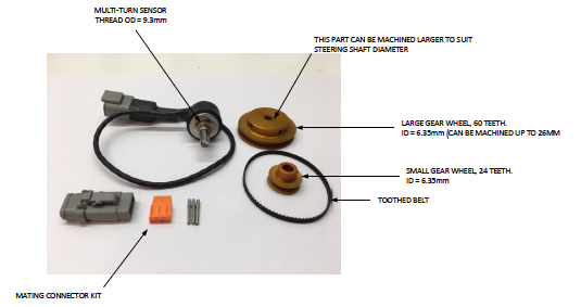 DC Electronics Multi Turn Steering Angle Sensor