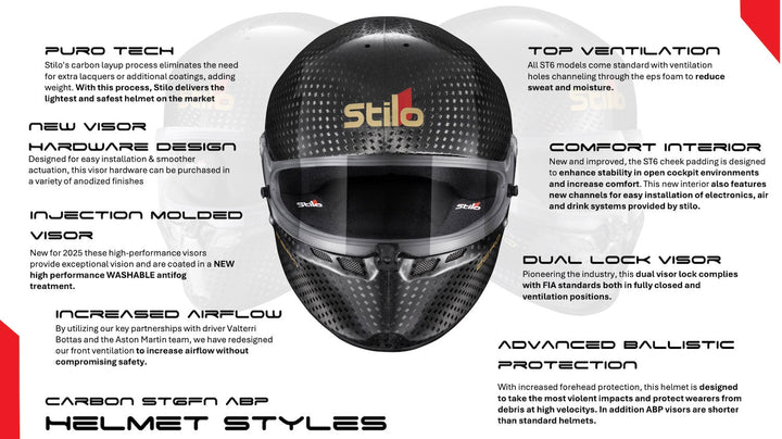 Stilo ST6 FN ABP 8860-2018 Carbon Fiber Helmet