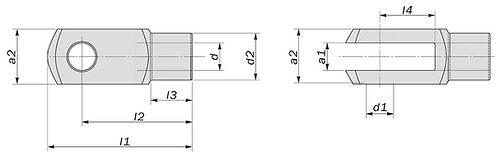 obp Motorsport M6 Clevis W/ 5mm Hole, 26mm Long Overall - Attacking the Clock Racing
