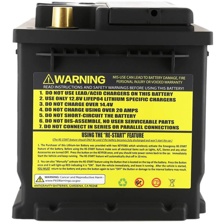 Antigravity H6/Group 48 Lithium Car Battery w/Re-Start - 60Ah - Attacking the Clock Racing