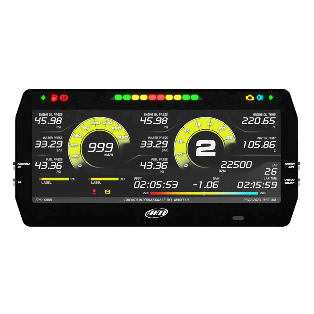 AiM Sports MXT 1.3 10" Color TFT Dash Data Logger