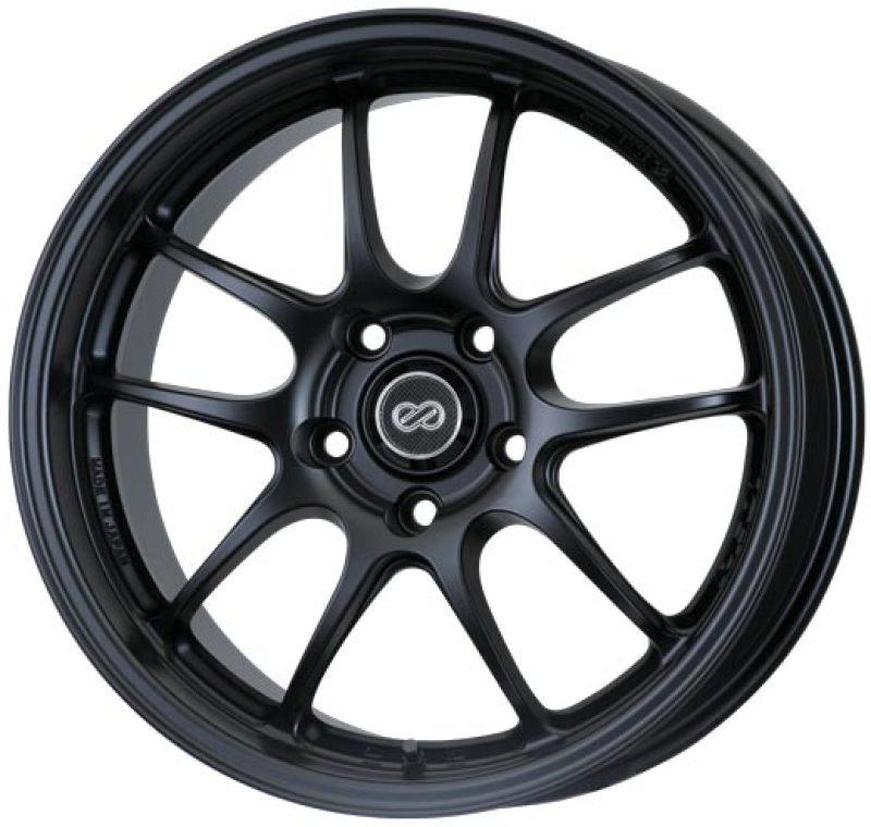 Enkei PF01 18x9 5x114.3 35mm Offset 75 Bore Dia Hyper Black Wheel - Attacking the Clock Racing