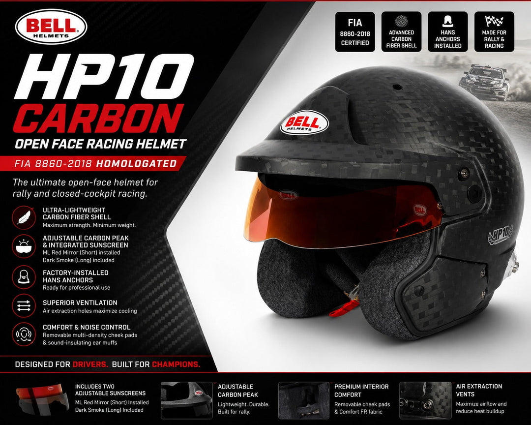 Bell HP10 Carbon Open Face Helmet