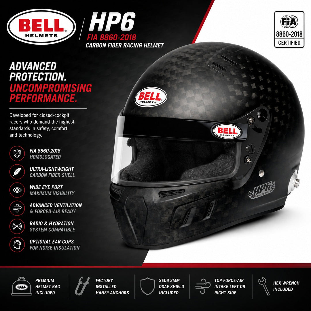 Bell HP6 8860-2018 Carbon Fiber Helmet