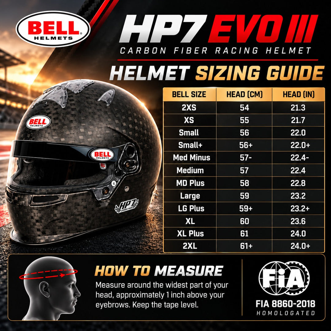 Bell HP7 EVO III 8860-2018 Carbon Fiber Helmet