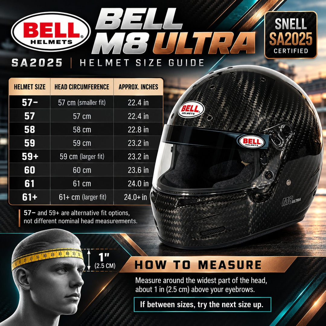 Bell M8 ULTRA Carbon Fiber Helmet FIA 8859-2024/Snell SA2025