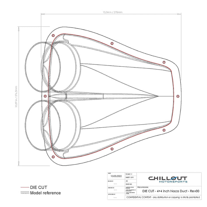 Chillout Systems 4" Carbon Fiber NACA Duct (Dual)