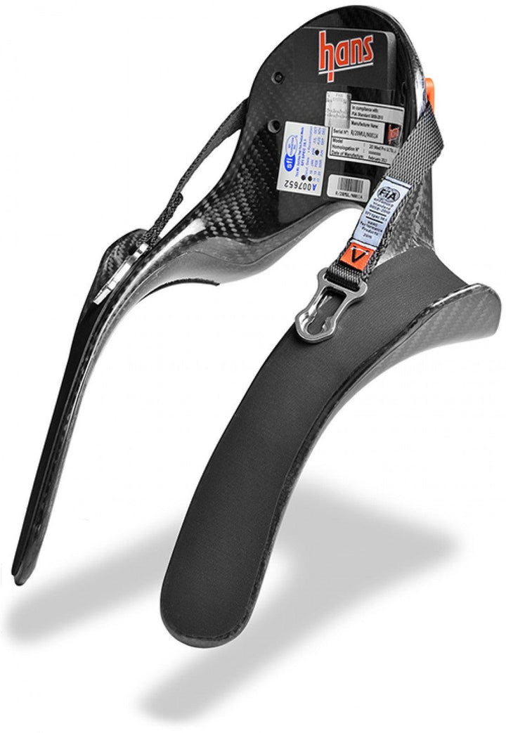 HANS Device Pro Ultra Lite Head & Neck Restraint Quick Click Medium 30 Degrees SFI ONLY - Attacking the Clock Racing