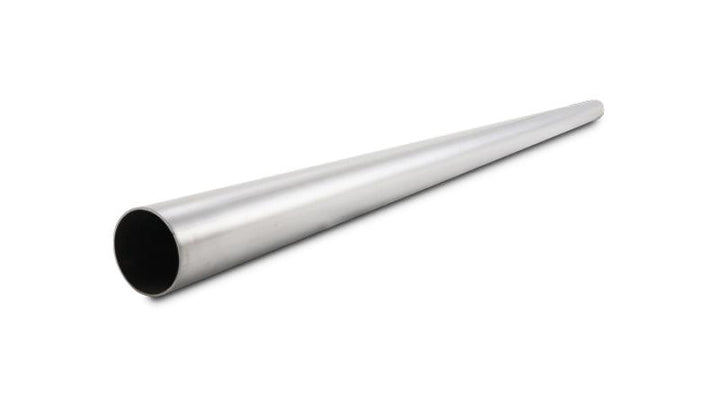 Vibrant 2.50in OD 304 Stainless Steel Brushed Straight Tubing - Attacking the Clock Racing