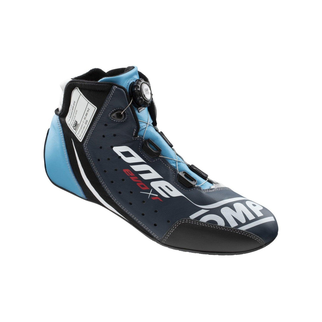 OMP Evo X R Shoes Blue/Cyan Size 43 - Attacking the Clock Racing