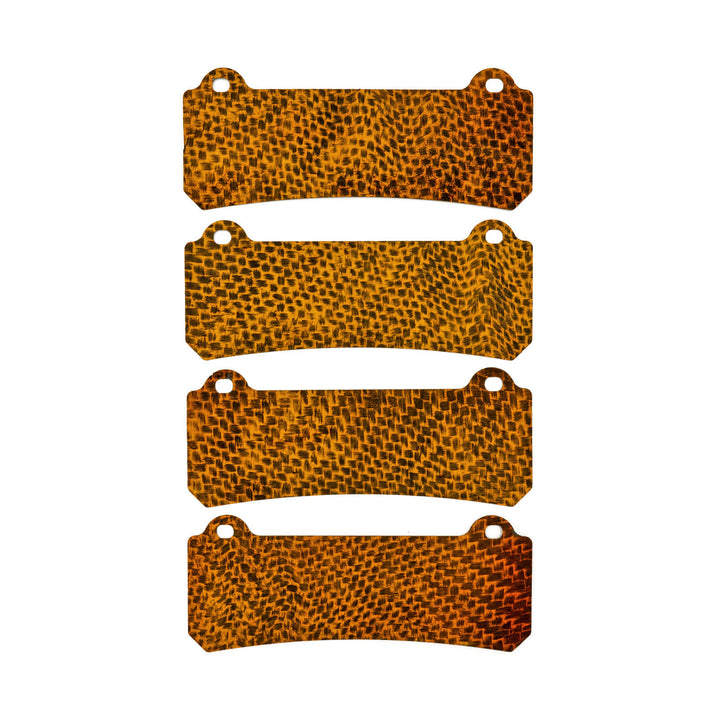 HEL Performance Carbon Fiber Brake Pad Shims for Chevrolet Camaro Gen 6 SS with 6 piston Brembo calipers 2016-on