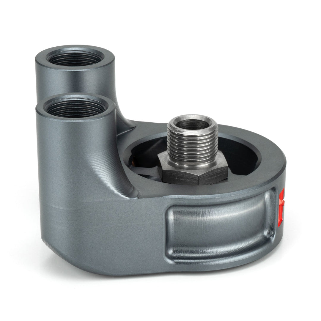 HEL Performance Thermostatic 90 Degree Oil Filter Sandwich Plate
