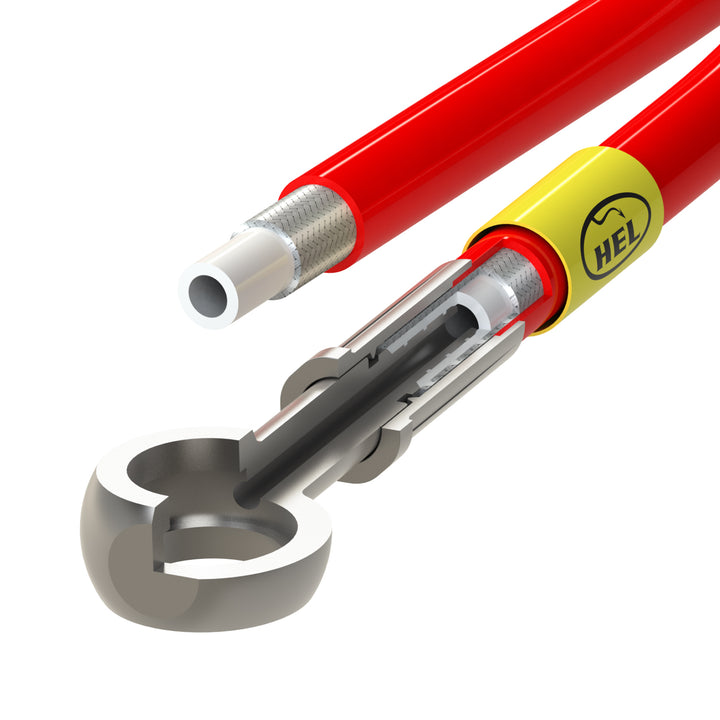 HEL Performance Fuel Injector Lines for Porsche 924 Turbo Later Models with M8 Banjos and M12 Injectors, Stainless Steel Braided