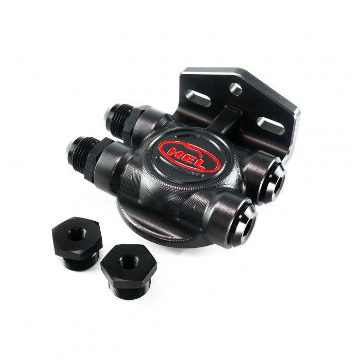 HEL Performance Universal M20 / M22 / 3/4" UNF Oil Filter Relocation Kit -10AN - Attacking the Clock Racing