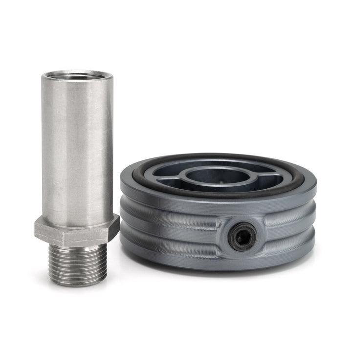HEL Performance Oil Filter Sandwich Plate Spacer with 1/8" NPT Sensor Ports