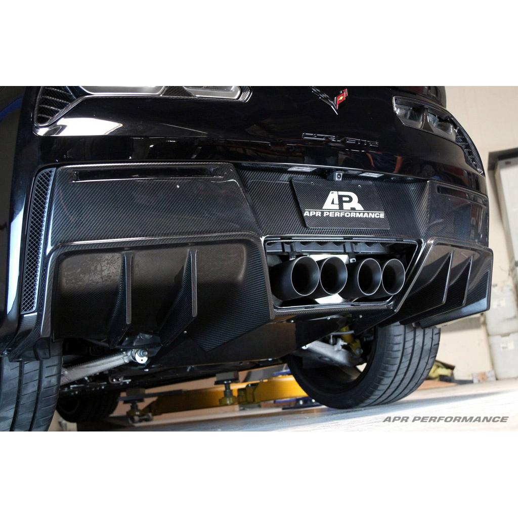 Chevrolet Corvette C7 Z06 Carbon Fiber Rear Diffuser 2014-2019  Version 2