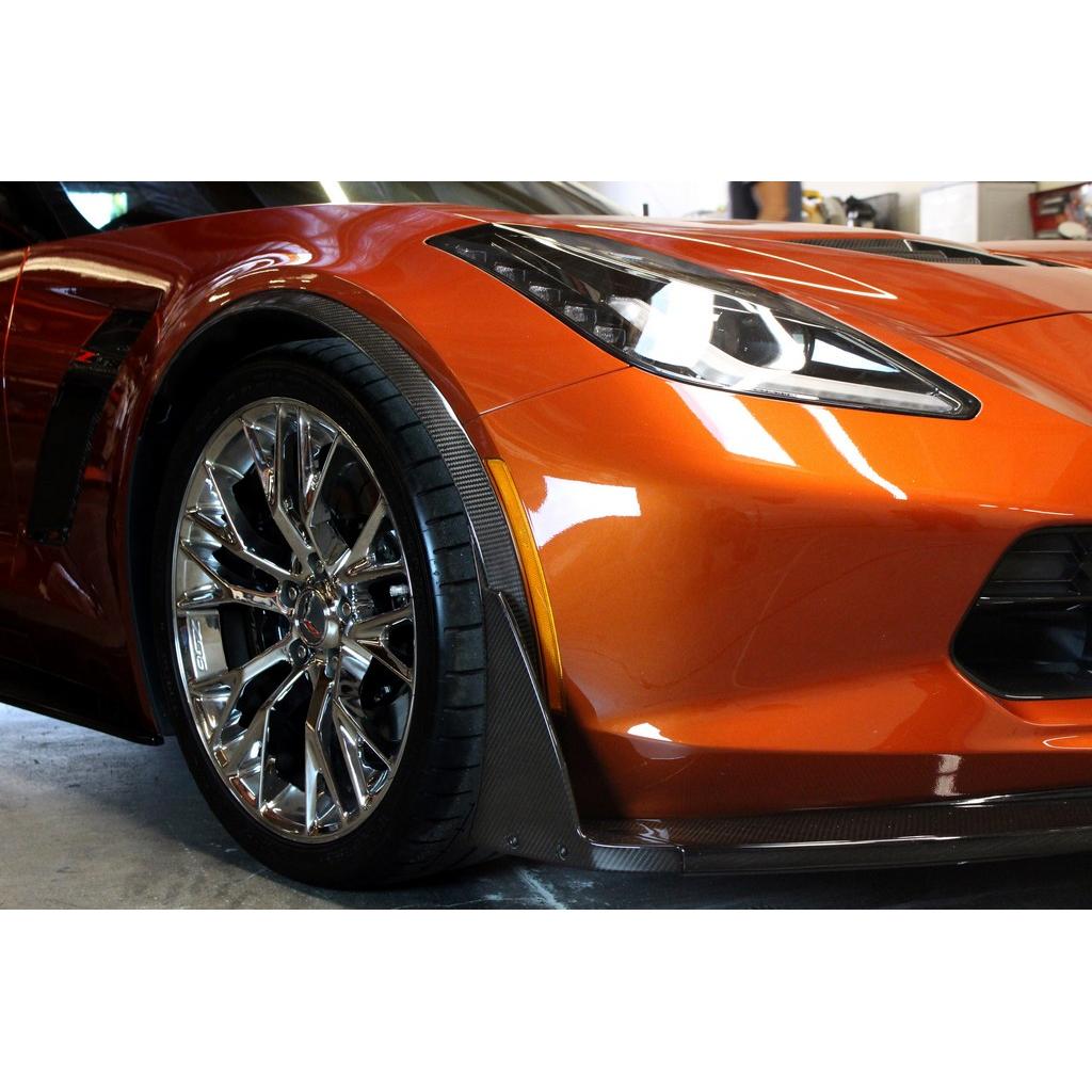 Carbon Fiber Chevrolet Corvette C7 Z06 Fender Wheel Arch Moldings 2015 - 2019