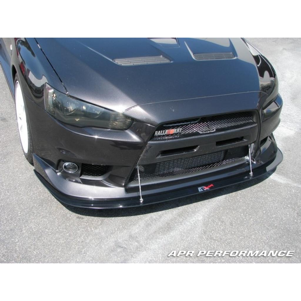 Mitsubishi Evolution X (Evo X) with OEM lip Carbon Fiber Front Wind Splitter 2008-2016