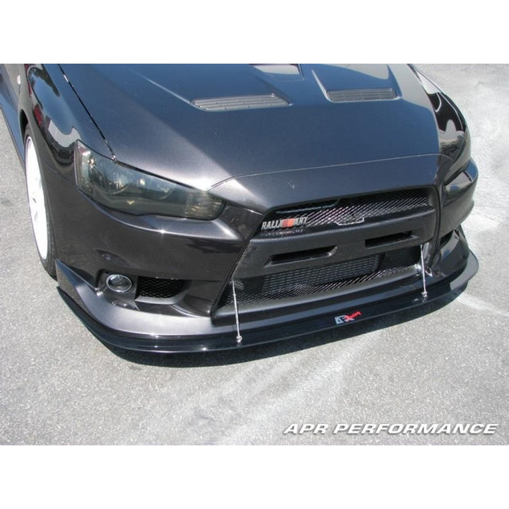 Mitsubishi Evolution X (Evo X) with OEM lip Carbon Fiber Front Wind Splitter 2008-2016
