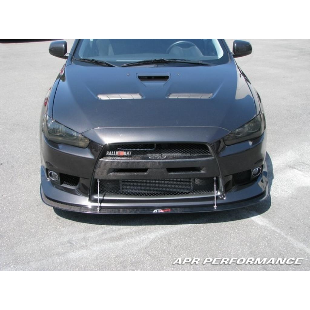 Mitsubishi Evolution X (Evo X) with OEM lip Carbon Fiber Front Wind Splitter 2008-2016