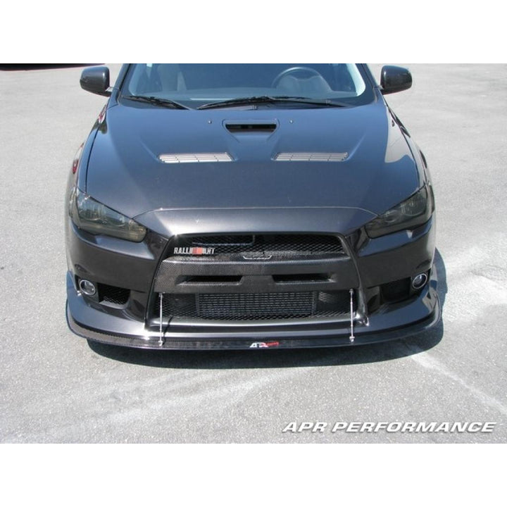 Mitsubishi Evolution X (Evo X) with OEM lip Carbon Fiber Front Wind Splitter 2008-2016