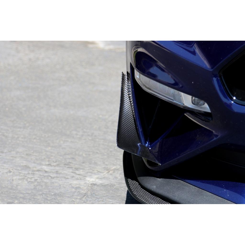 Ford Mustang S550 Carbon Fiber Front Bumper Canards 2018-2023