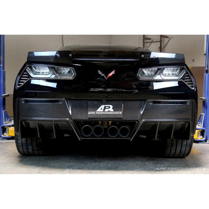 Chevrolet Corvette C7 Z06 Carbon Fiber Rear Diffuser 2014-2019  Version 2