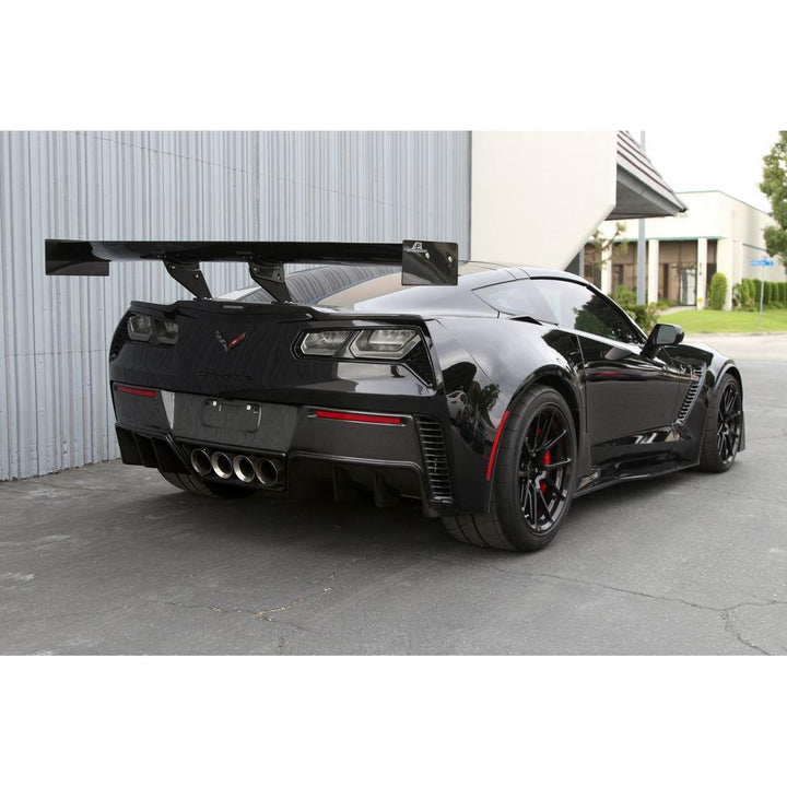 Chevrolet Corvette C7 Z06 / Grand Sport GTC-500 Chassis Mount Carbon Fiber Adjustable Wing 2015-2019