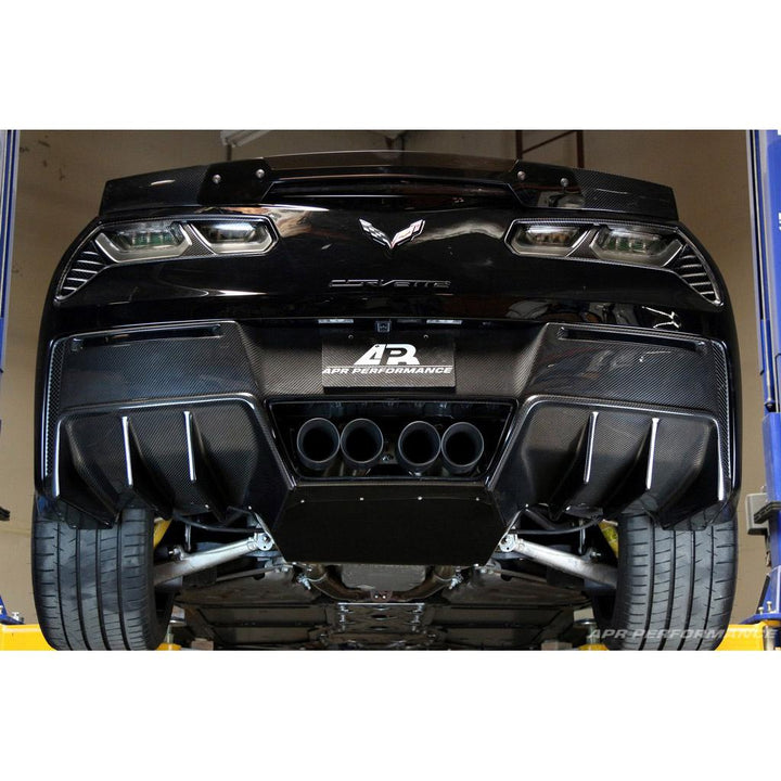 Chevrolet Corvette C7 Z06 Carbon Fiber Rear Diffuser 2014-2019  Version 2