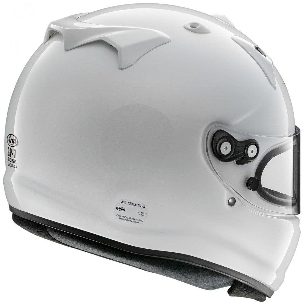 Arai GP-7 White Small Racing Helmet - Attacking the Clock Racing