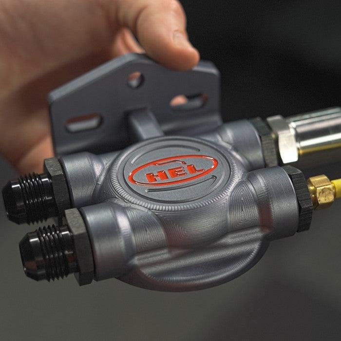 HEL Performance Universal M20 / M22 / 3/4" UNF Oil Filter Relocation Kit -10AN - Attacking the Clock Racing