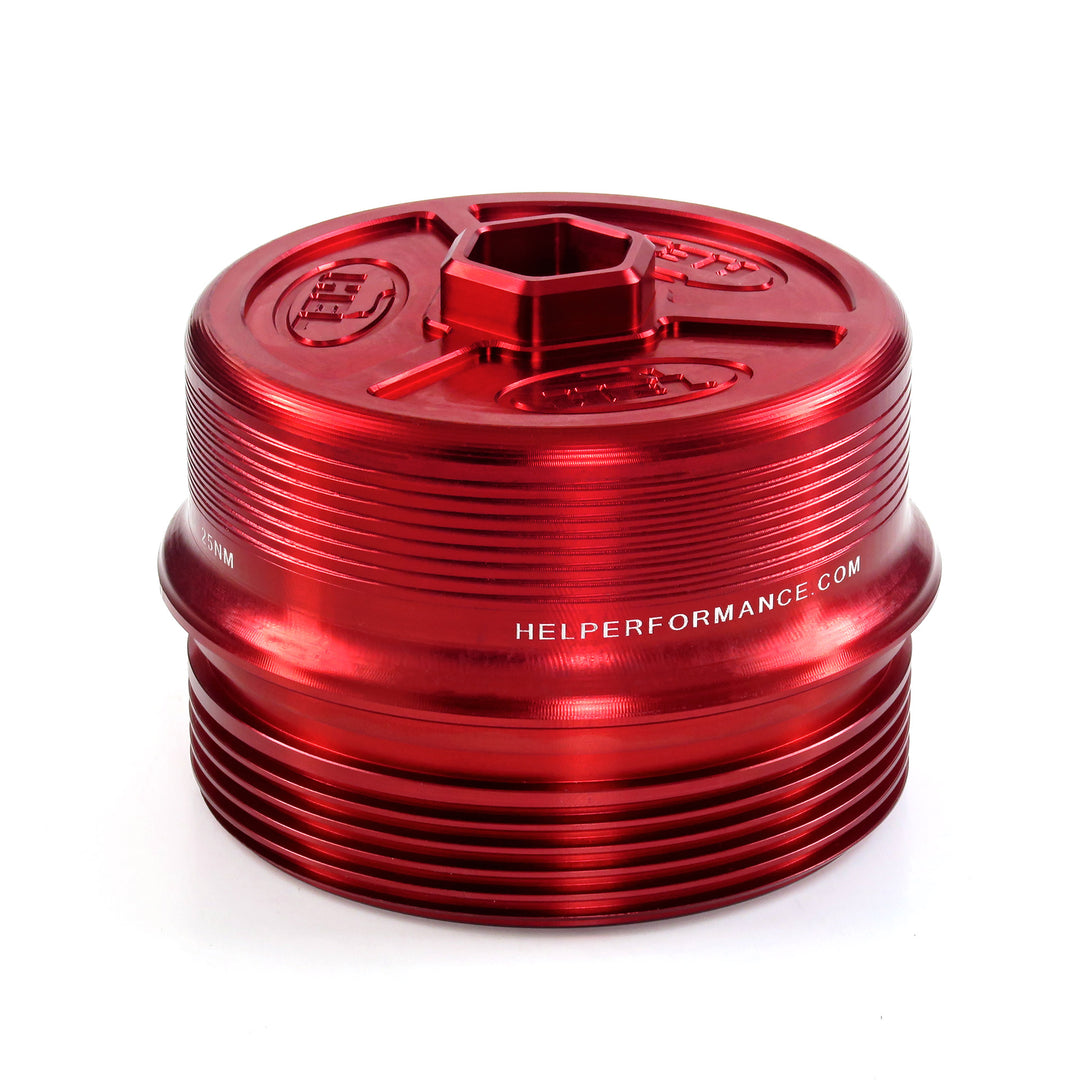 HEL Performance Solid Billet Aluminum Oil Filter Cap for BMW N20 N26 N51 N52 N53 N54 N55 S55 M2 M3 M4