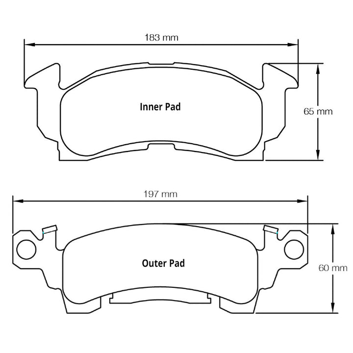 Pagid Racing Brake Pads No. 1594 (Front)